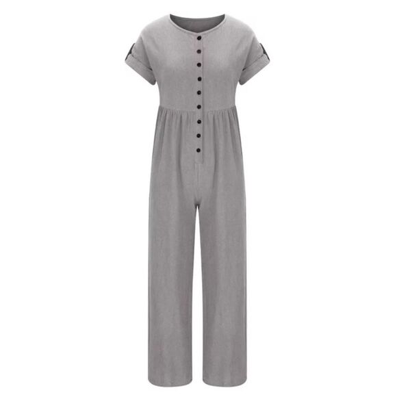Jumpsuit in Light Taupe - Picture 1 of 14